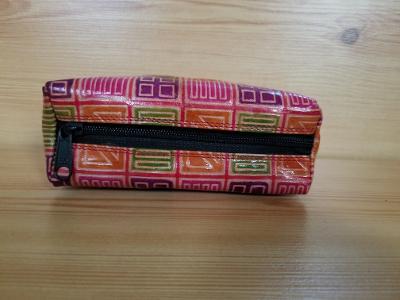 Colorful Lined Leather Pouch