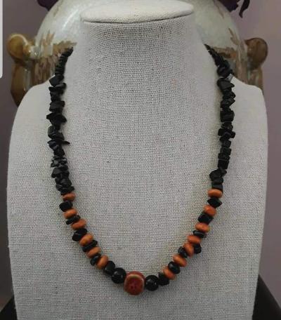Wood Stone Necklace
