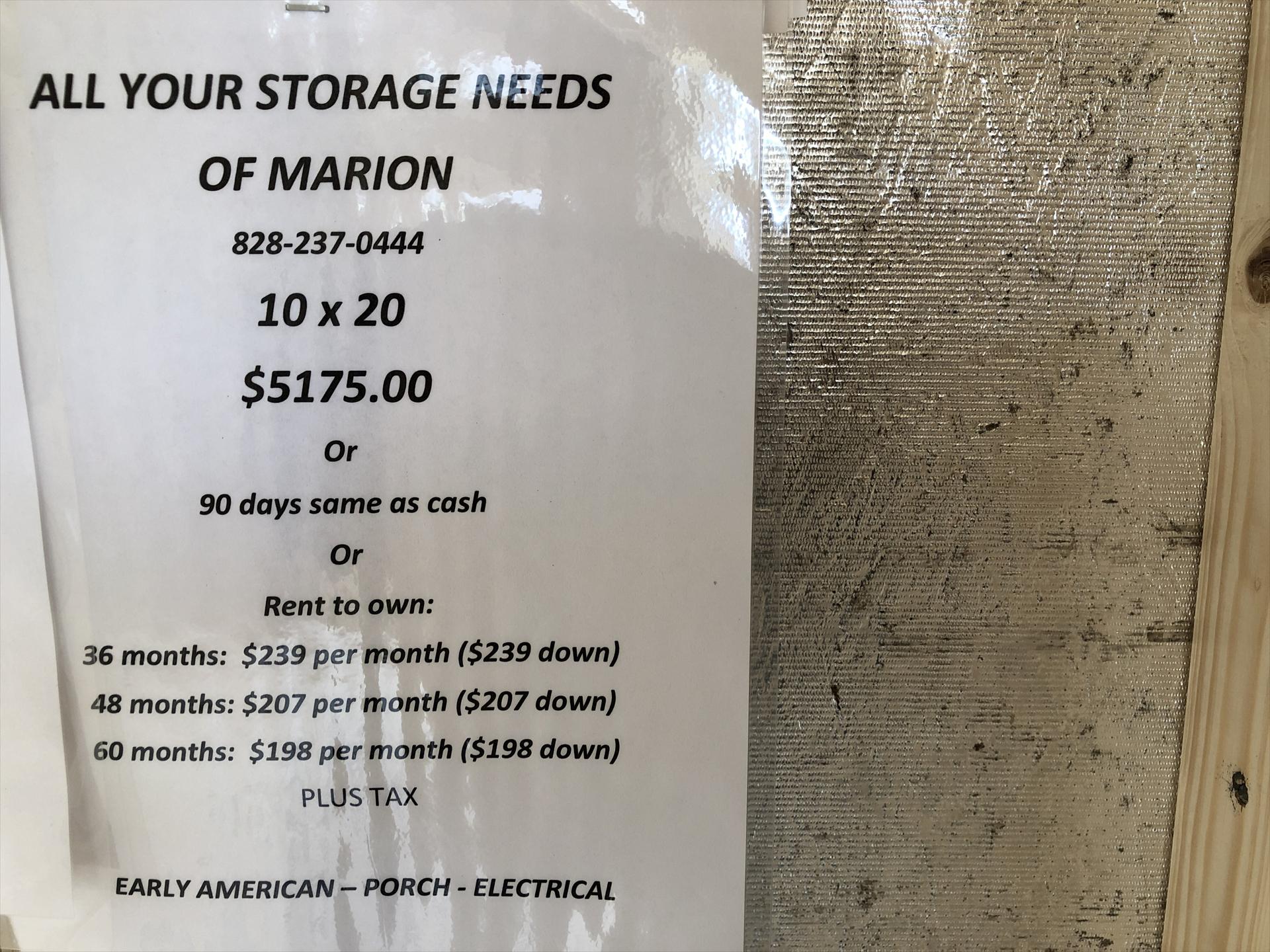 10 x 20 Utility with side porch