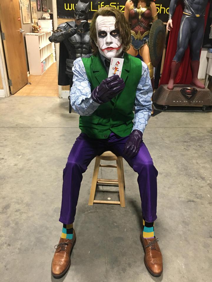 Dark Knight Heath Ledger Sitting Joker