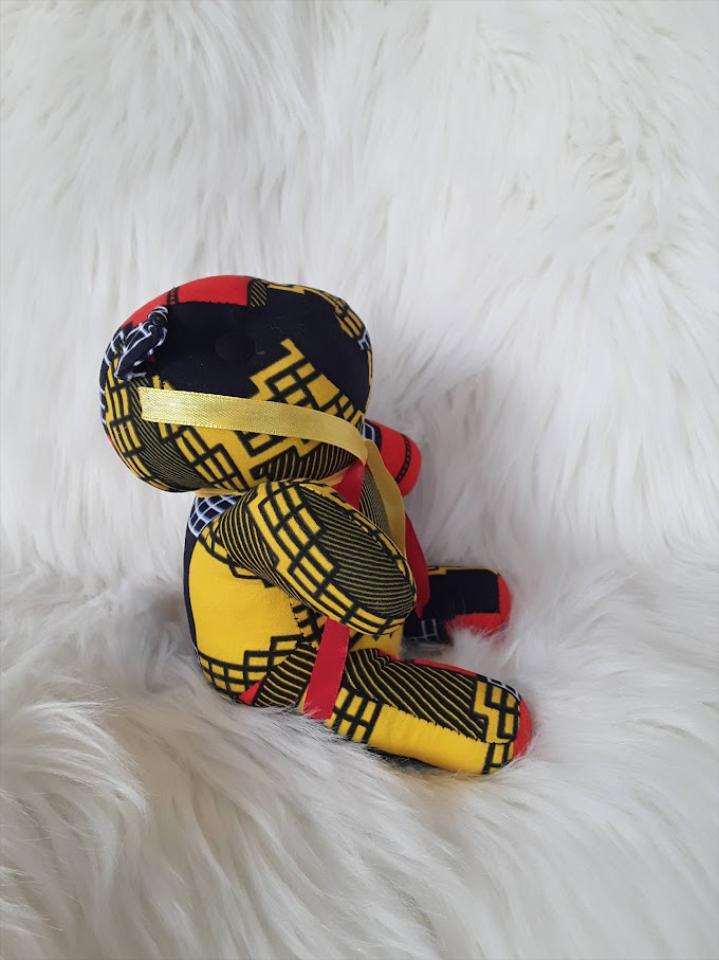 Handmade Ribbon Bow Tie Teddy Bear.