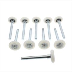 Quiet 2” Nylon Garage Door Roller Wheels 10-Pack, 13 Ball Bearing, 4” Inch Stem – Overhead Track Wheel Rollers Kit
