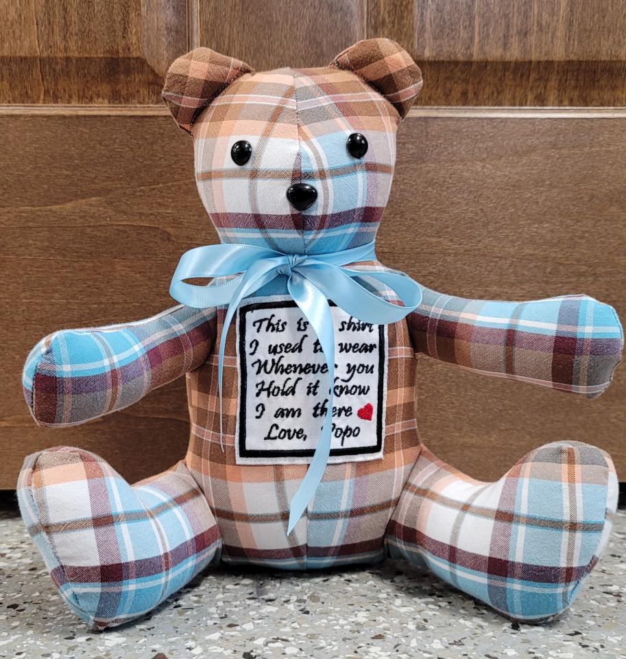 Memory Bear made from Loved Ones Shirts