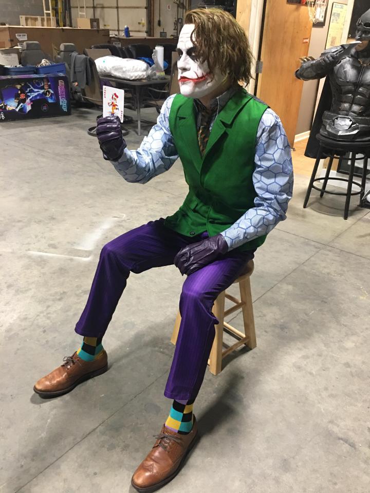 Dark Knight Heath Ledger Sitting Joker
