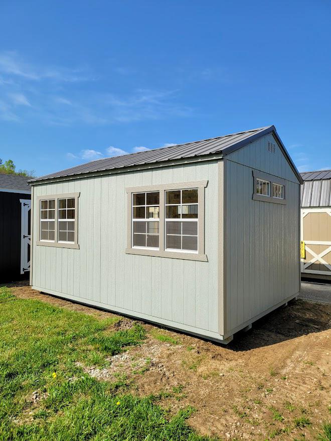 12x16 HIGH WALL UTILITY BUILDING with TONS OF WINDOWS! - 10 YR WARRANTY