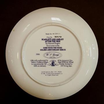 GONE WITH THE WIND PLATE SCARLET ASHLEY AFTER WAR