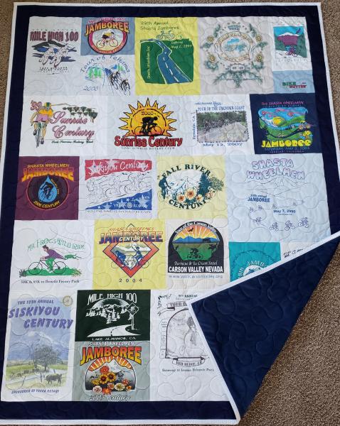 Mosaic T-shirt Quilt with Outer Border.