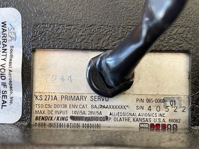 King KS 271A Primary ROLL Servo. Form 8130, Used.