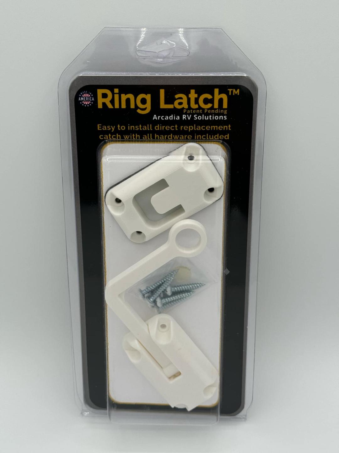 Ring Latch 90 Degree White