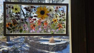 Wildflower Garden, Floating white frame