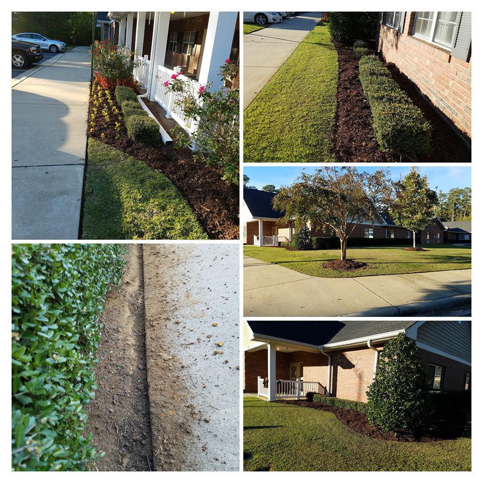 We purchase, deliver, and plant flowers, bushes, and trees