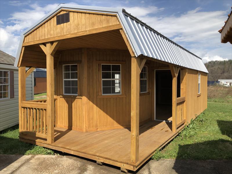 12 x 28 Lofted Barn with Deluxe Porch