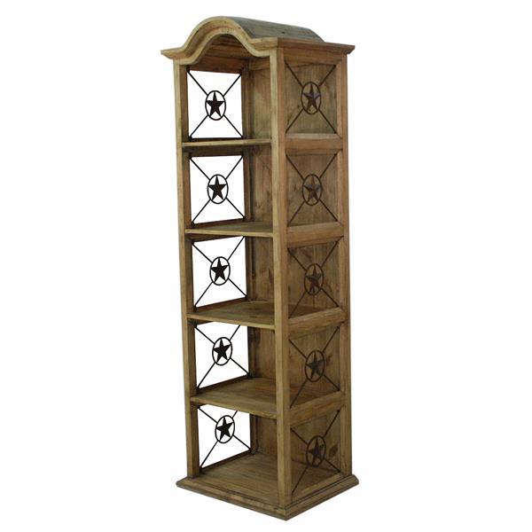 24" Bookcase W/Iron Stars