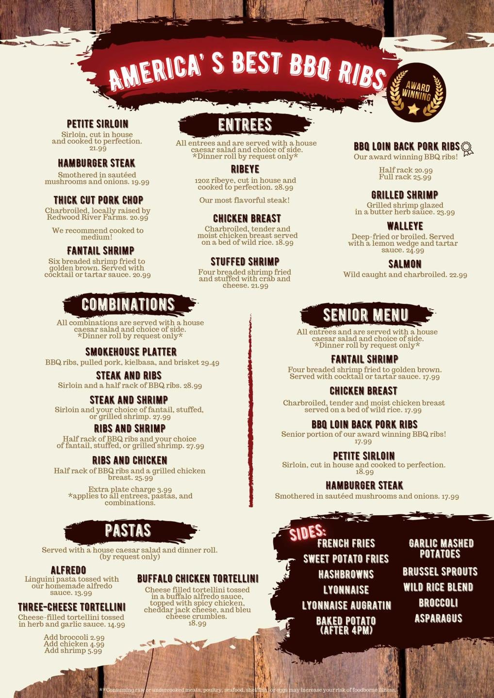 Local Post Menu Full Service Restaurant In Marshall MN - The Hitching Post