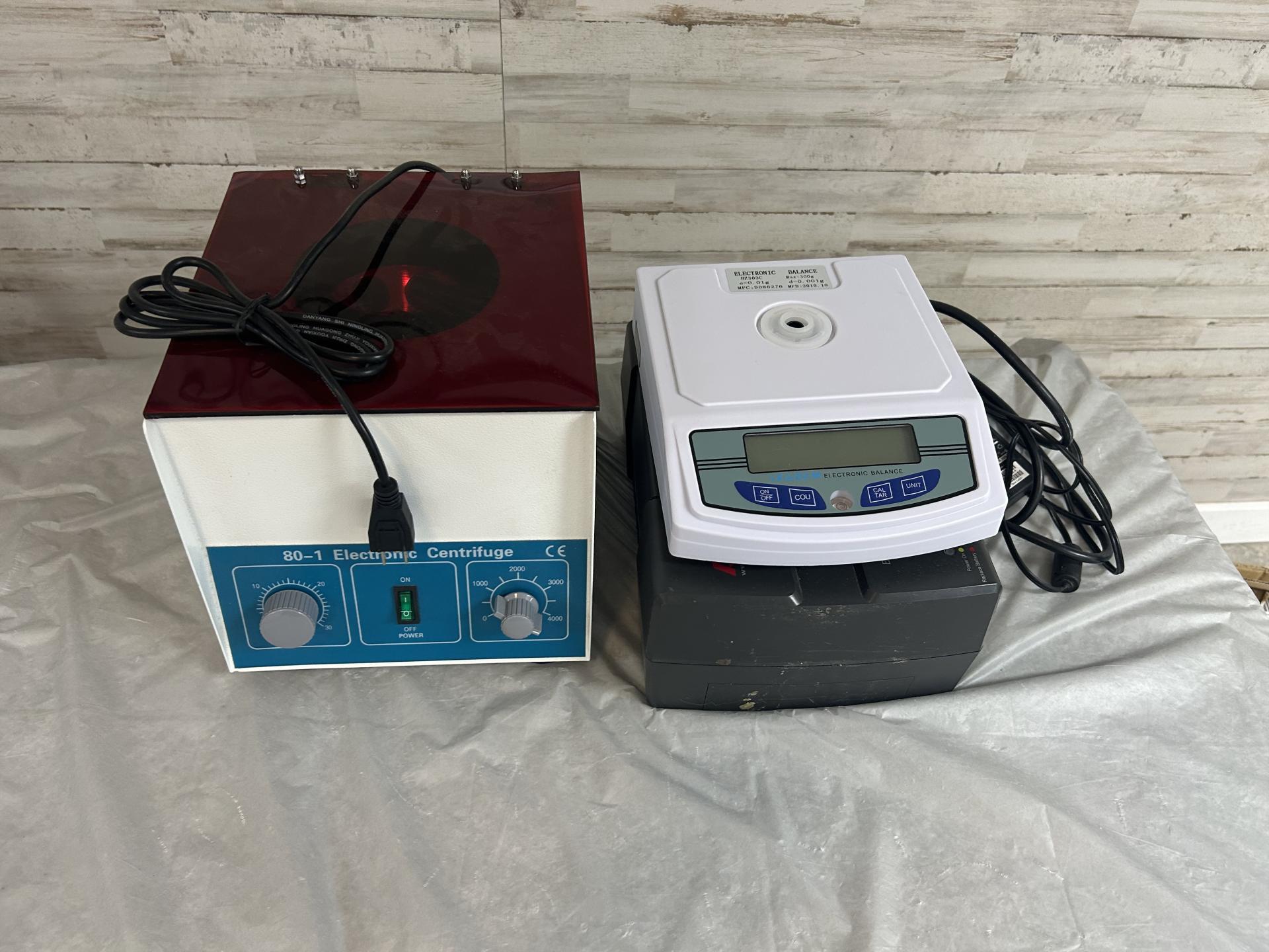 Electronic Centrifuge and Electronic Balance