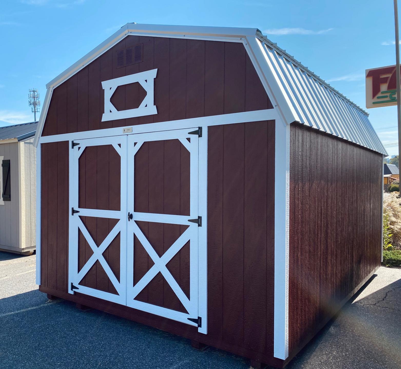 Morganton and Marion Inventory- 12x16 Lofted Barn, Painted