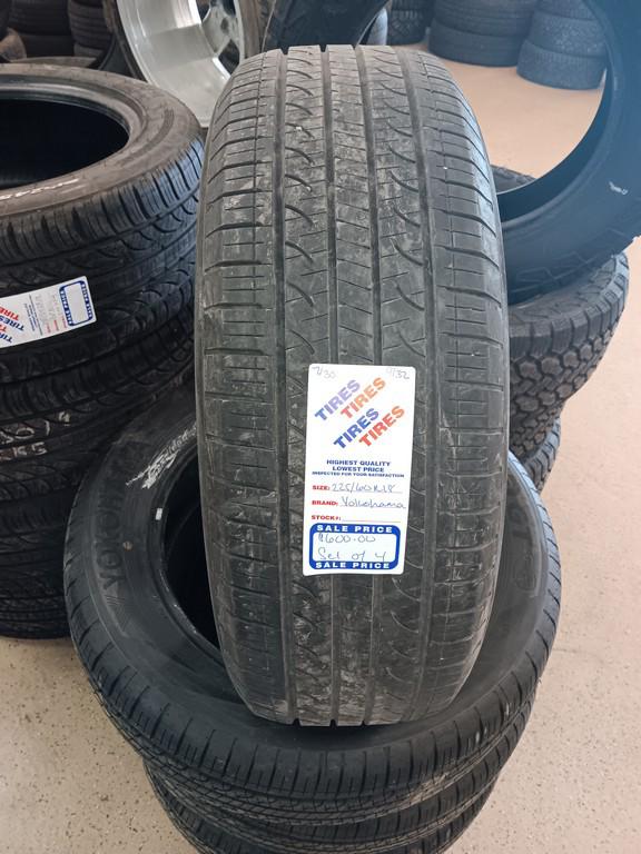 225/60R18 Yokohama Avid GT Tires Set of 4