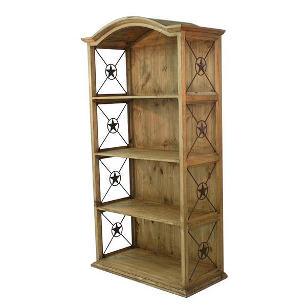 40" Bookcase W/Iron Stars