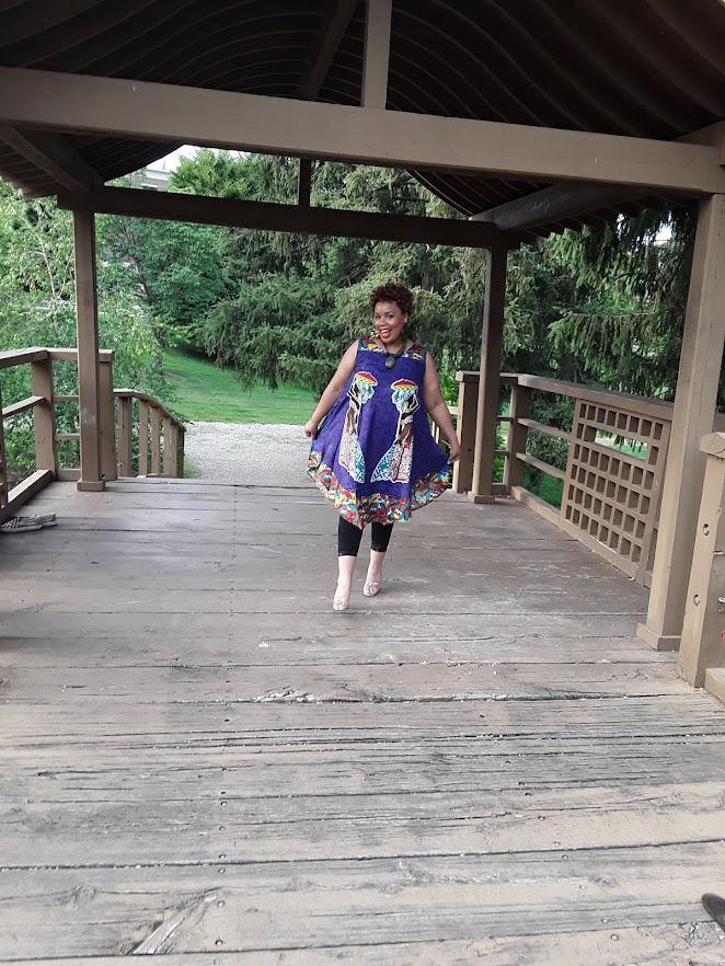 African Print Umbrella Dress.