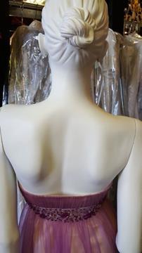 MAY QUEEN COUTURE LAVENDER OVER NUDE TULLE DRESS