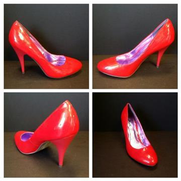 Red Patent Pumps