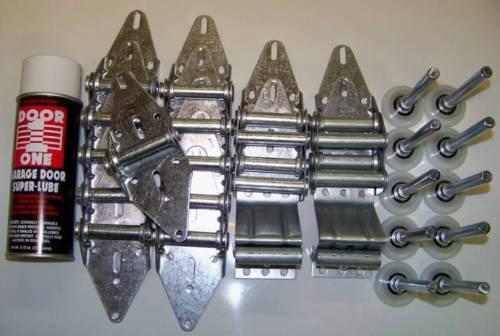 Garage Door Roller Wheel & Hinge KIT Two car Door 16x7 Tune-Up
