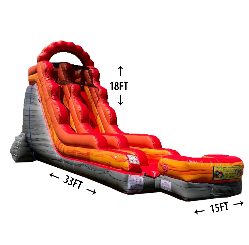18' Fire Slide (Wet/Dry)