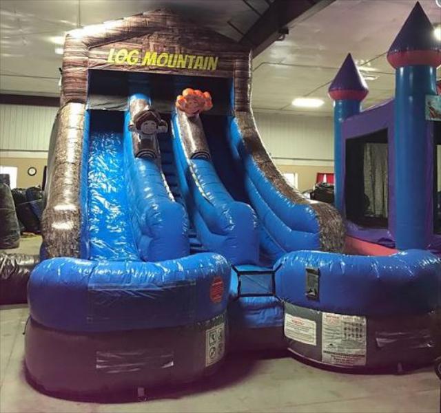 18' Log Mountain Slide Dual Lane (Wet/Dry)