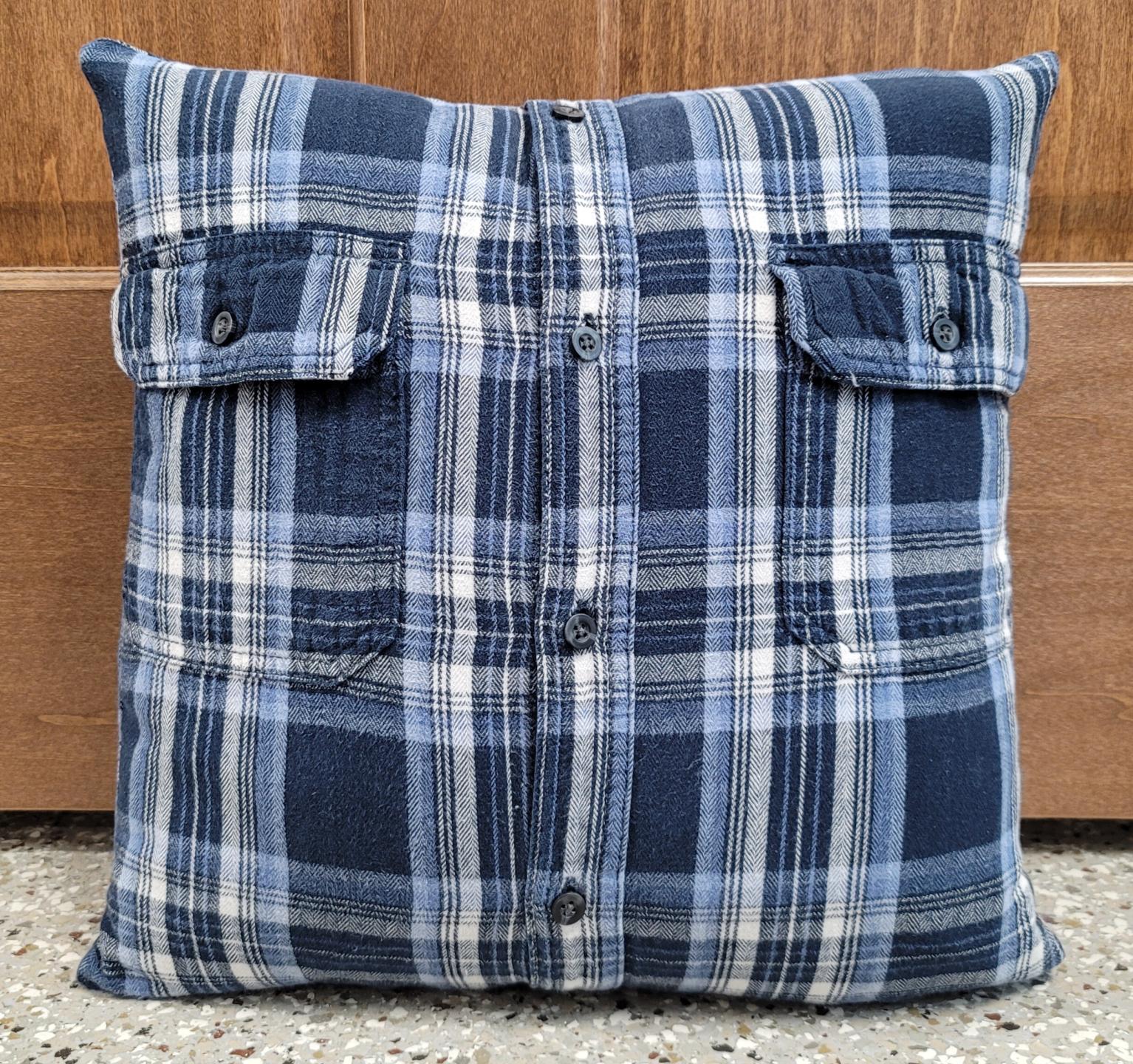 Memory pillow made from Loved Ones Shirts.