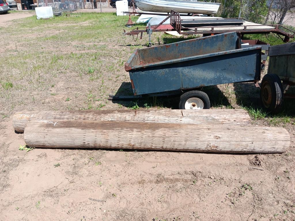 Wood Gate Post Qty of 2 - Lot # J1631
