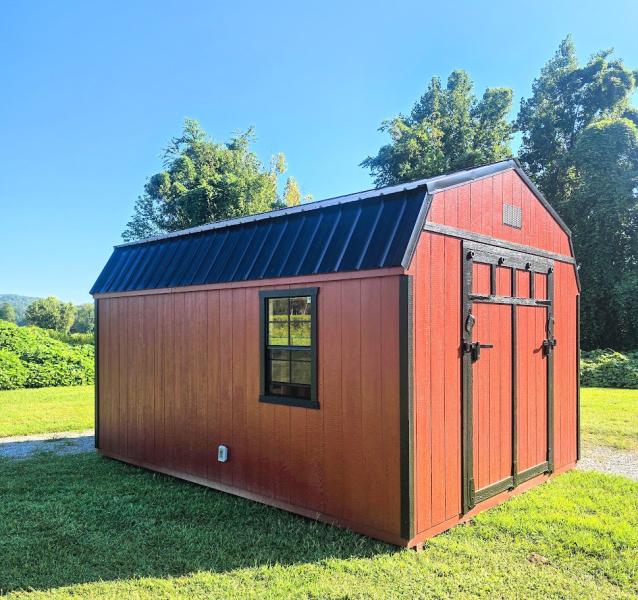 🔥SAVE 15% - $1,379 OFF - 12X16 BARN w/ELECTRICAL -  $7,817 or $309 DOWN - $309/Mo - NO CREDIT CHECK - FREE DELIVERY & BLOCKS (50 miles)