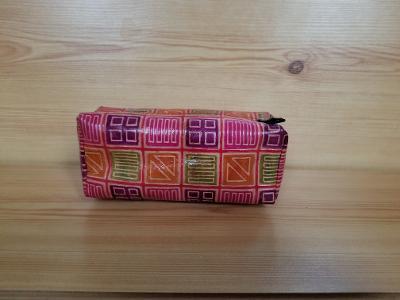 Colorful Lined Leather Pouch