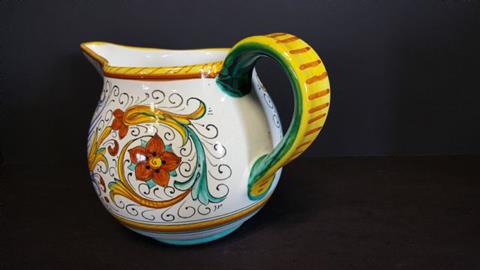 DERUTA CERAMIC PITCHER RAFFAELLESCA ITALY