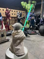 Life Size Yoda with Lightsaber