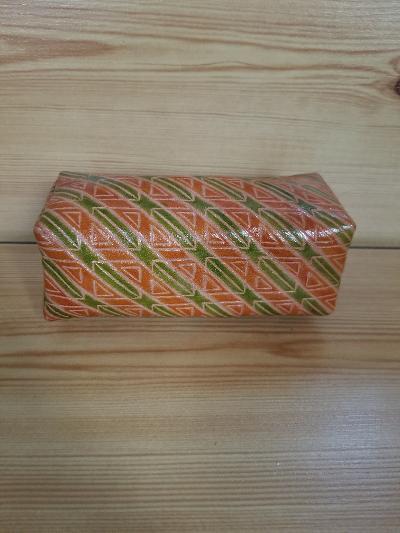 Colorful Lined Leather Pouch