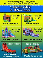 See our full inventory with over 250 inflatables and games!
