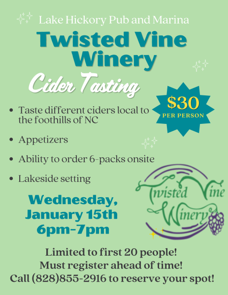 Twisted Vine Winery Cider Tasting&nbsp;