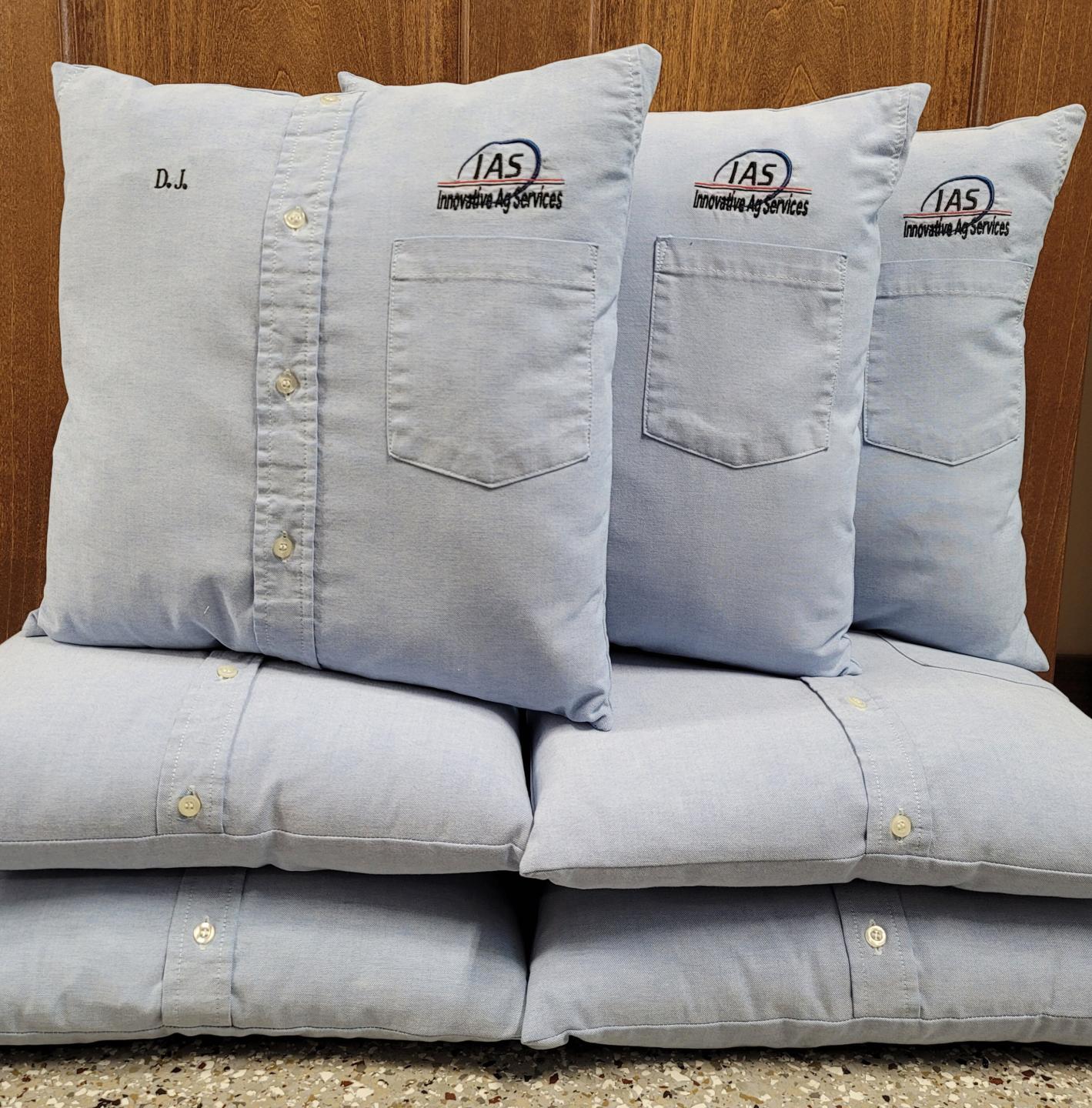 Memory pillow made from Loved Ones Shirts.