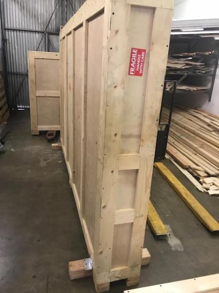 vertical crate assembled and ready for crate and freight services