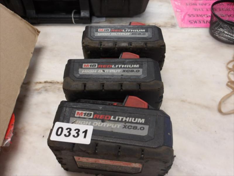 331   3 MILWAUKEE BATTERIES