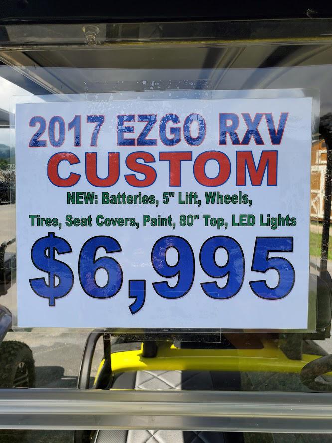 2017 EZGO RXV - ROAD READY
