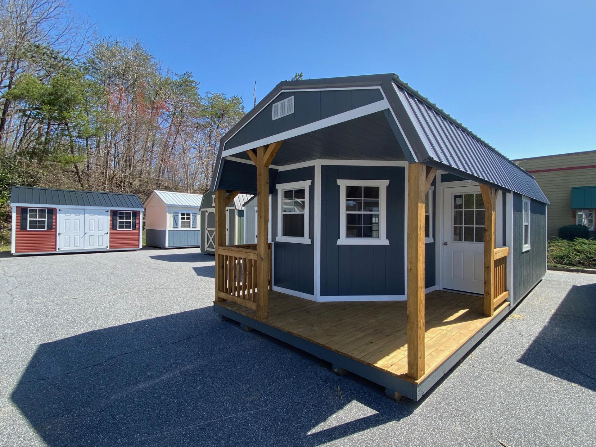 MORGANTON: 12x28 Lofted Barn, Porch Package
