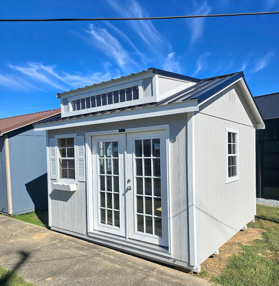 12X12 BLDG W/ELECTRICAL - TALL WALL & DORMER $7,375 - $291/MO - NO CREDIT CHECK - EVERYONE APPROVED - FREE DELIVERY & BLOCKS (50mi)