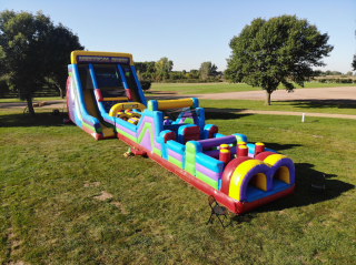 22' Vertical Rush with 40' Obstacle Course