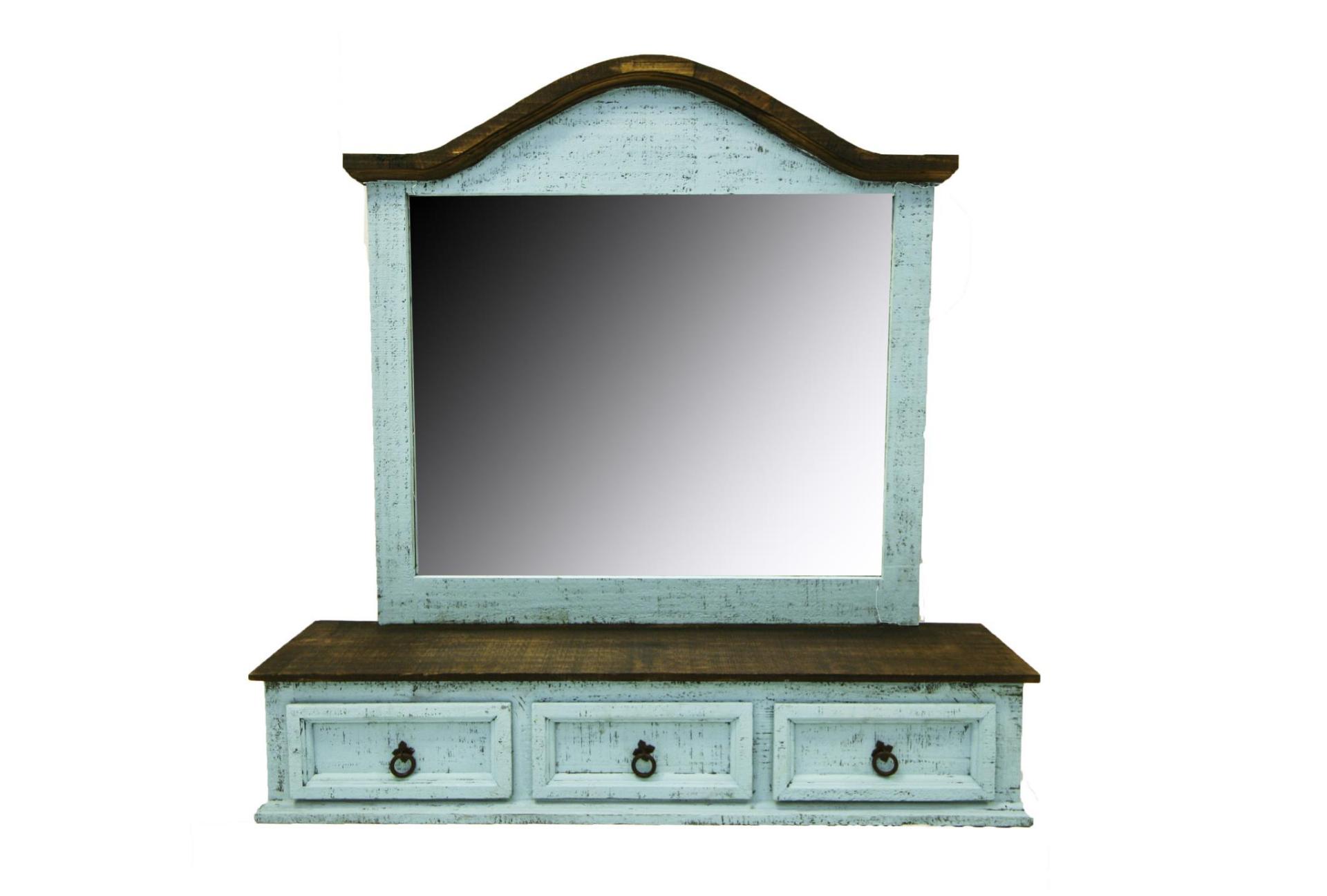 Turquoise Drawer Mirror