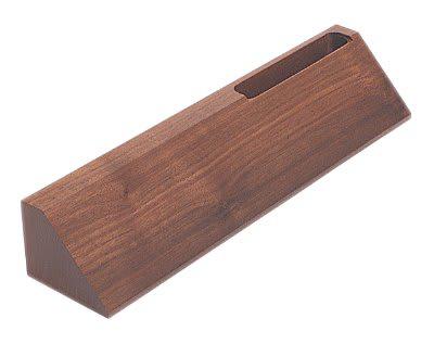 Walnut Desk Wedge with Business Card Holder