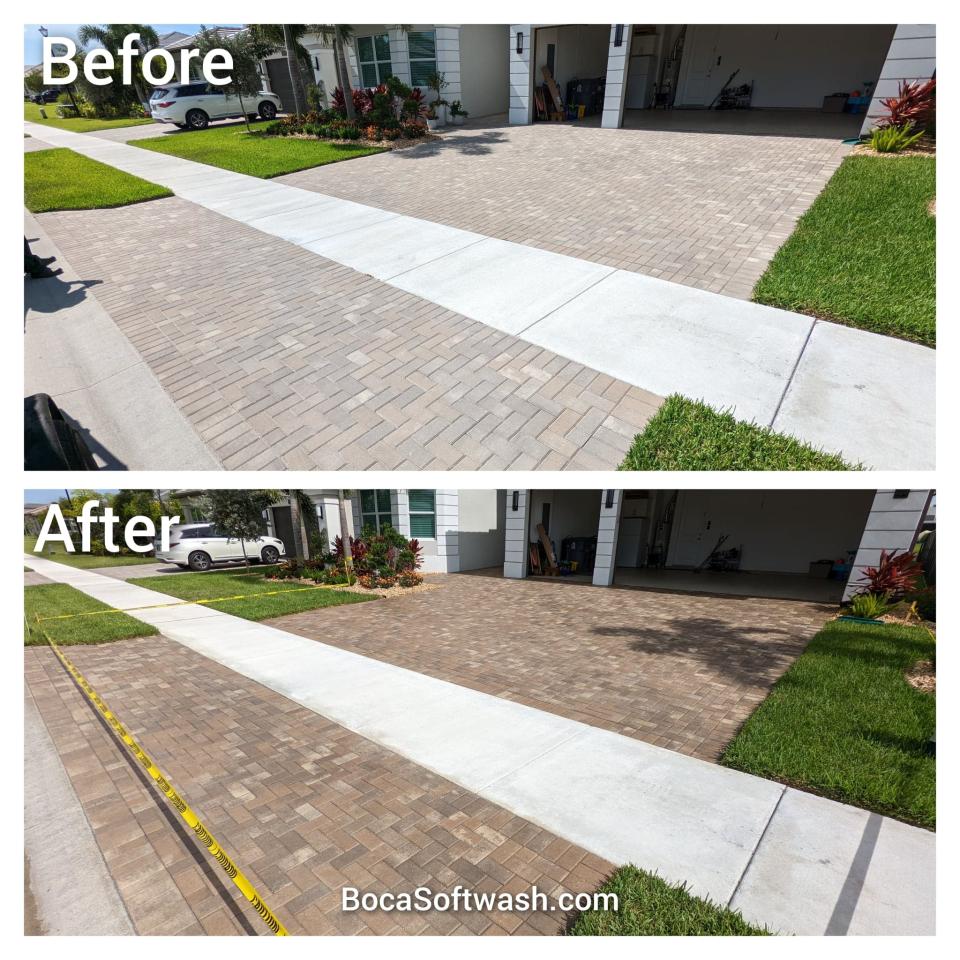 PAVER DRIVEWAY CLEANING & SEALING