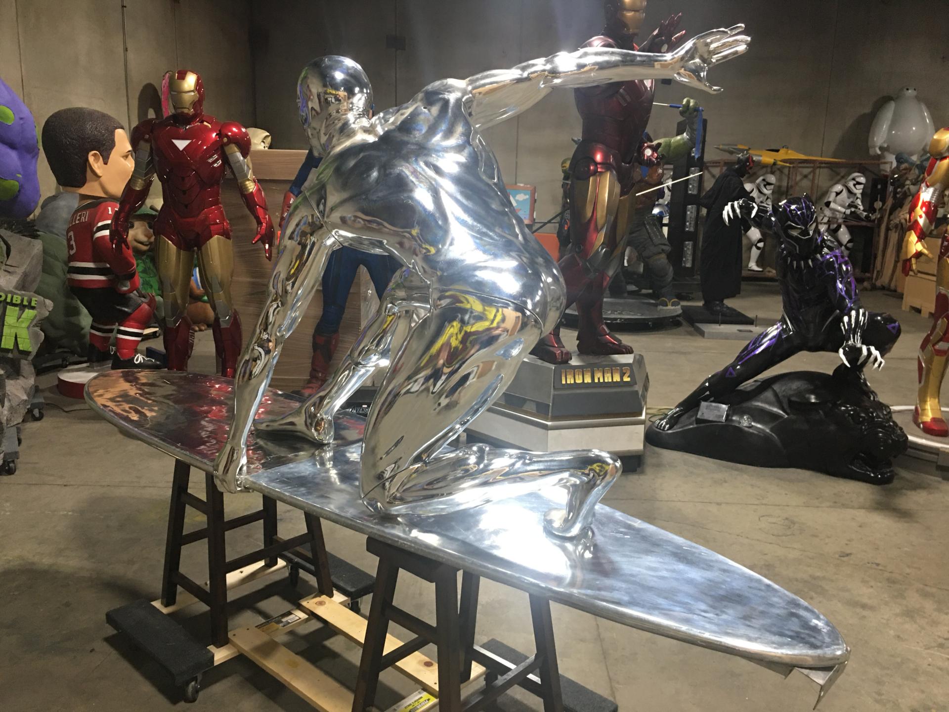 Life Size Marvel Silver Surfer with Bracket