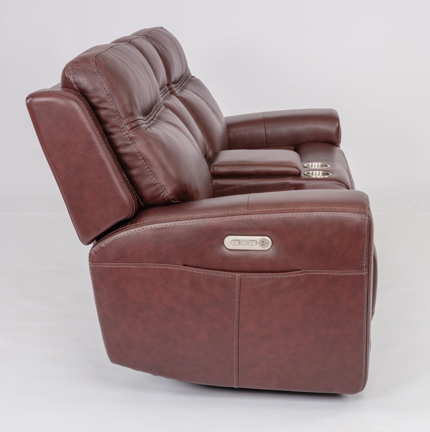 Bravo POWER RECLINING LOVESEAT WITH CONSOLE & POWER HEADRESTS