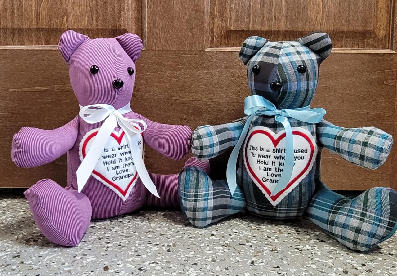 Memory Bear made from Loved Ones Shirts